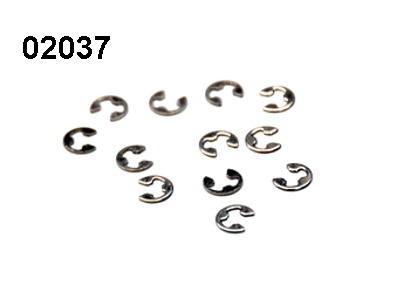 02037 E-clip 12 stuks, HBX Torche, onderdelen rc auto’s