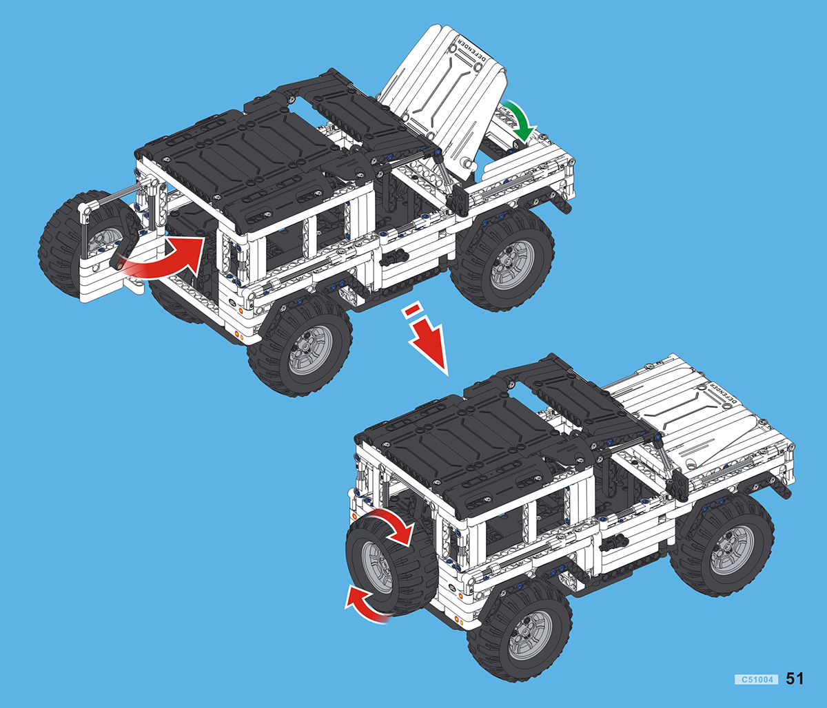 bestuurbare auto voor bestuurbare Land Rover Jeep, bouwstenen van LEGO!