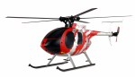 AFX MD500E civiele borstelloze 4-kanaals 325 mm helikopter 6G RTF rood/zilver