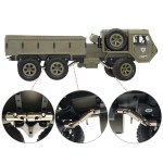 Militaire vrachtwagen P801 1 op 16, 6x6, 2.4 GHz, RTR - groen