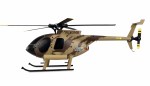 AFX MD500E militaire borstelloze 4-kanaals 325mm helikopter 6G RTF zandkleurige camouflage